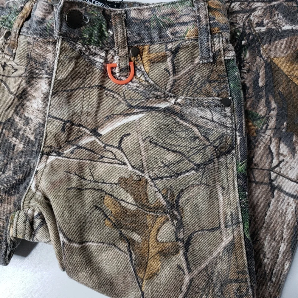 Realtree Youth Forest Camo Cotton Camping Outdoor Unisex Jean Pants XTRA Wash 8